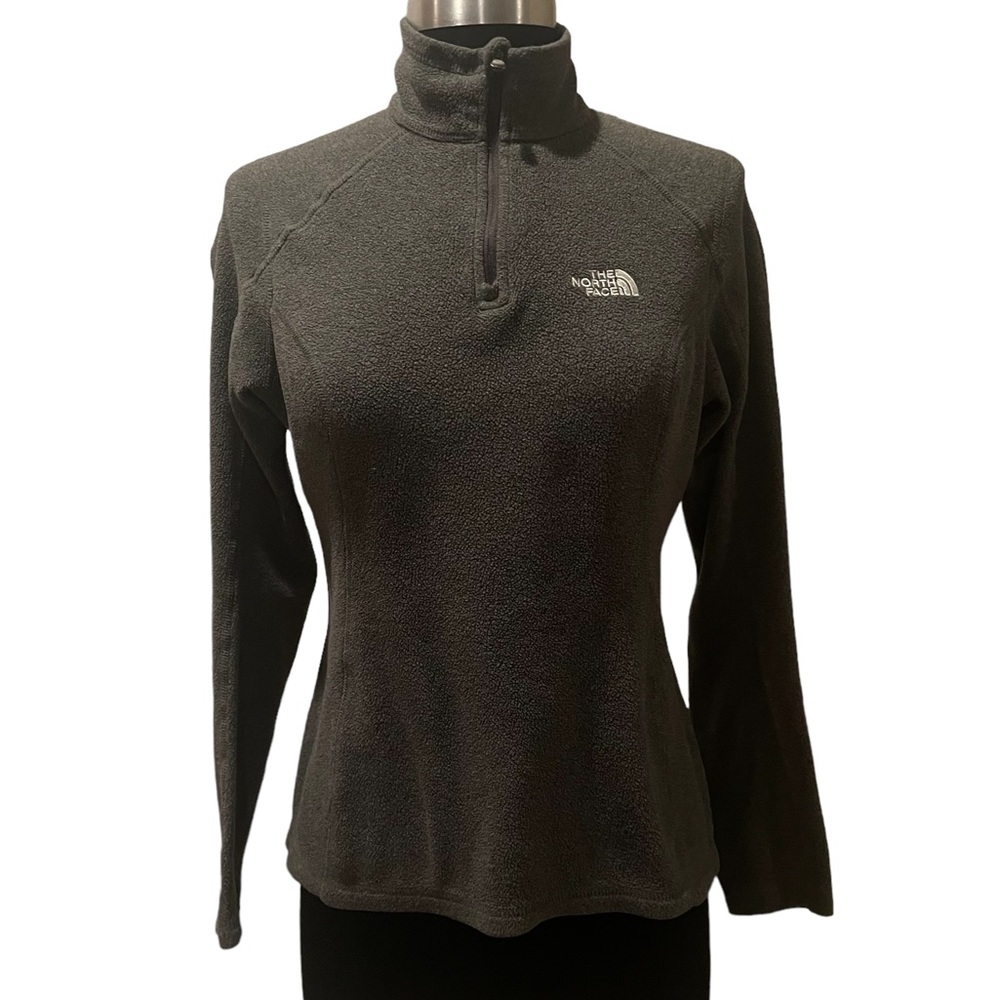 North Face women’s gray Quater Zip fleece sweater size XS
